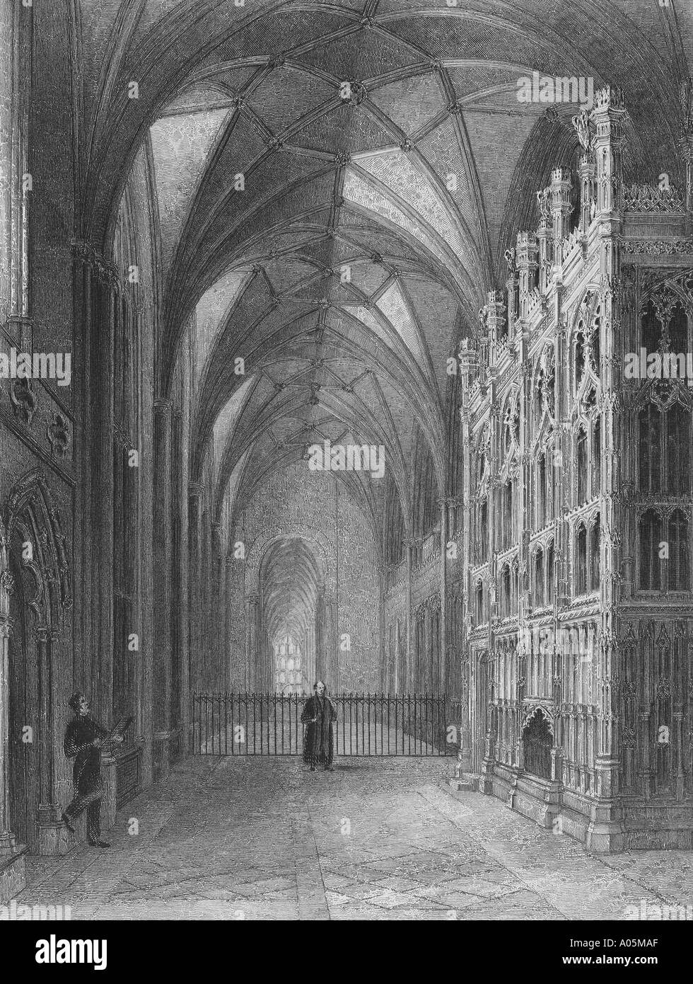 Winchester Cathedral South Aisle of Choir showing Fox s Monument