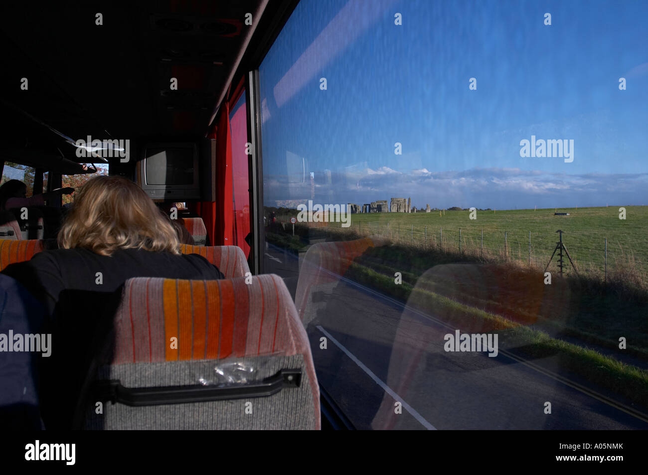 Bus Tour to Stonehenge Stock Photo Alamy