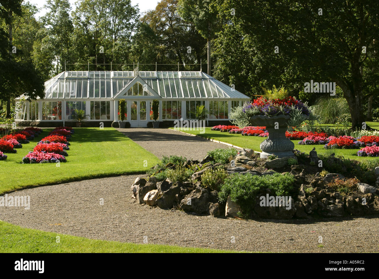 Ireland County Mayo Turlough Turlough House Country Life Museum glass house and formal garden Stock Photo