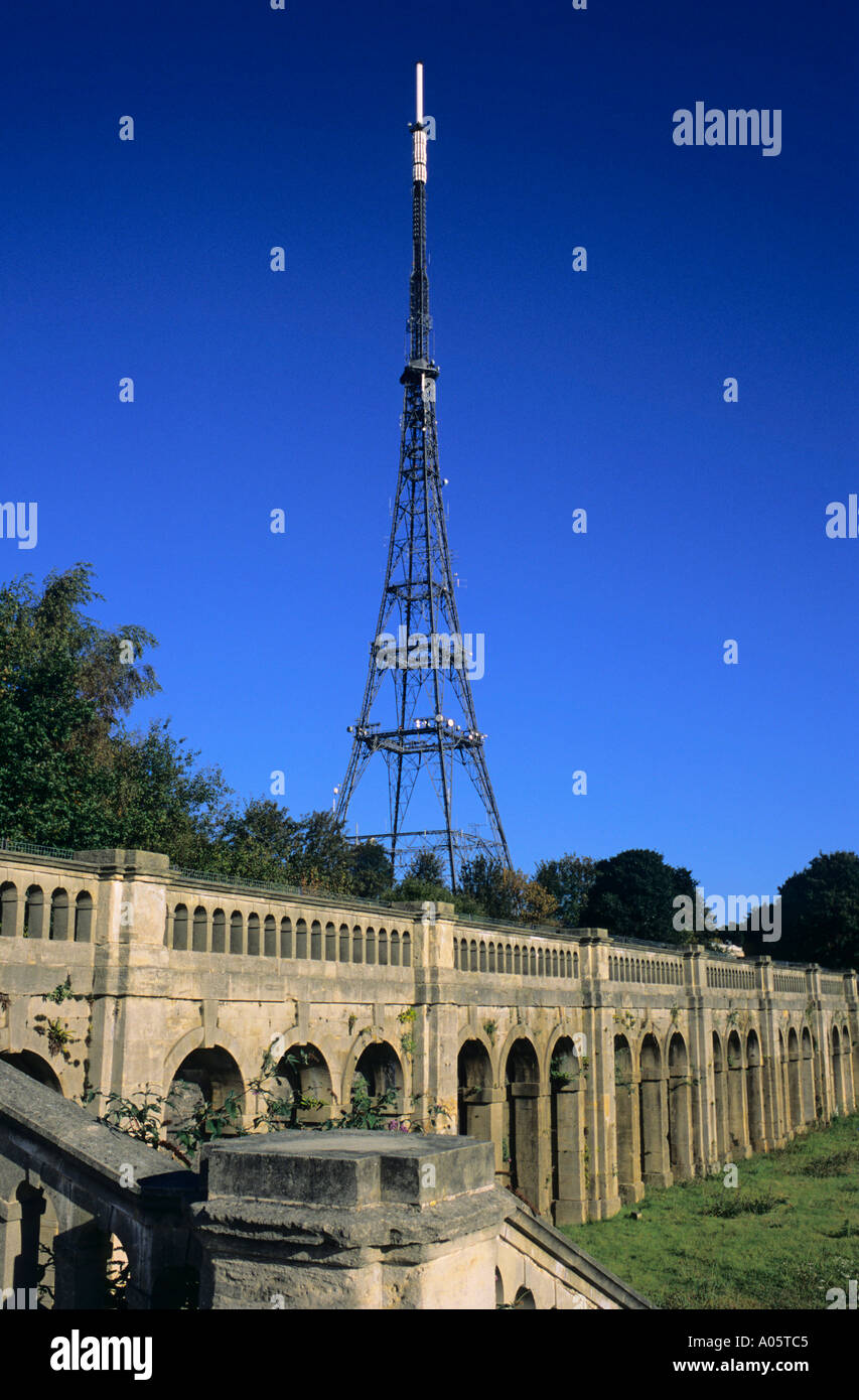 Crystal Palace television transmitter mast with part of original