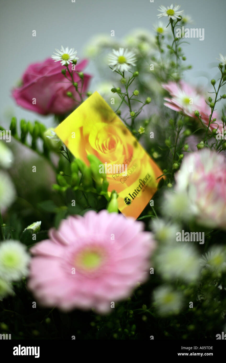 A bouquet of Interflora flowers Stock Photo Alamy
