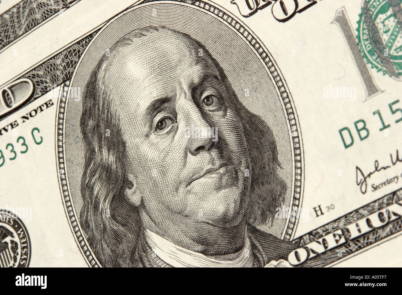 Money USA American currency face of Benjamin Franklin on hundred dollar  bill Stock Photo - Alamy