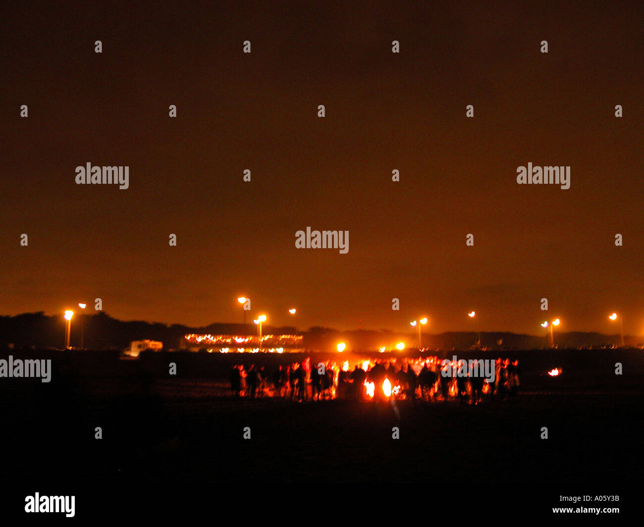 Bonfire at Ocean Beach San Francisco California June 6 2003 Stock Photo Alamy