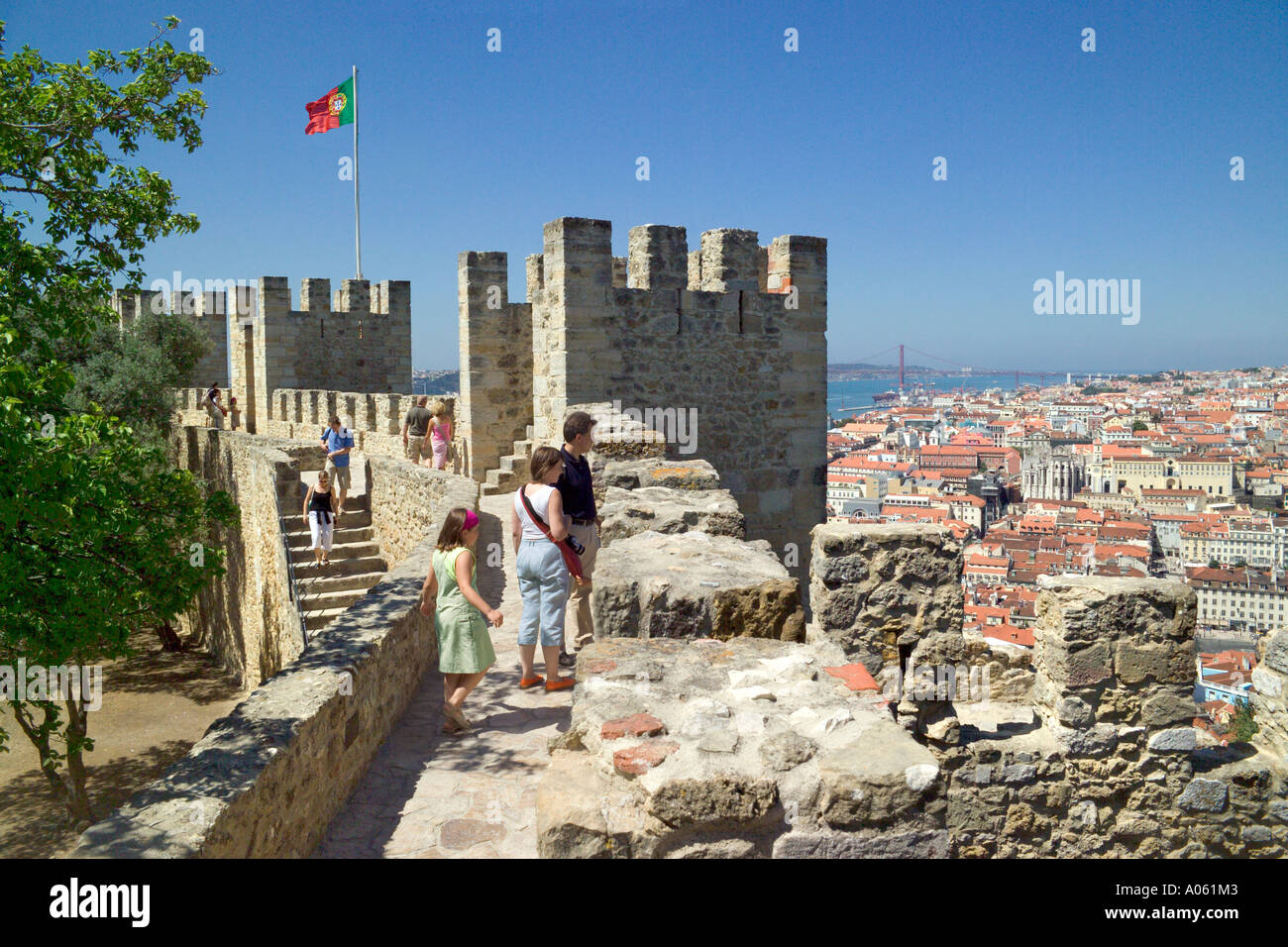 Lisbon, Castle of Sao Jorge Stock Photo - Alamy