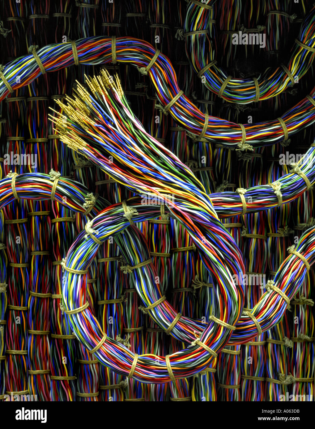 multicolored wire Stock Photo