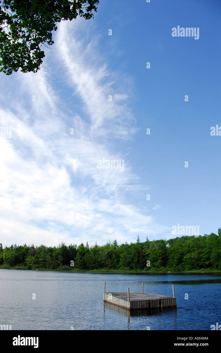 floating dock on lake Stock Photo Alamy