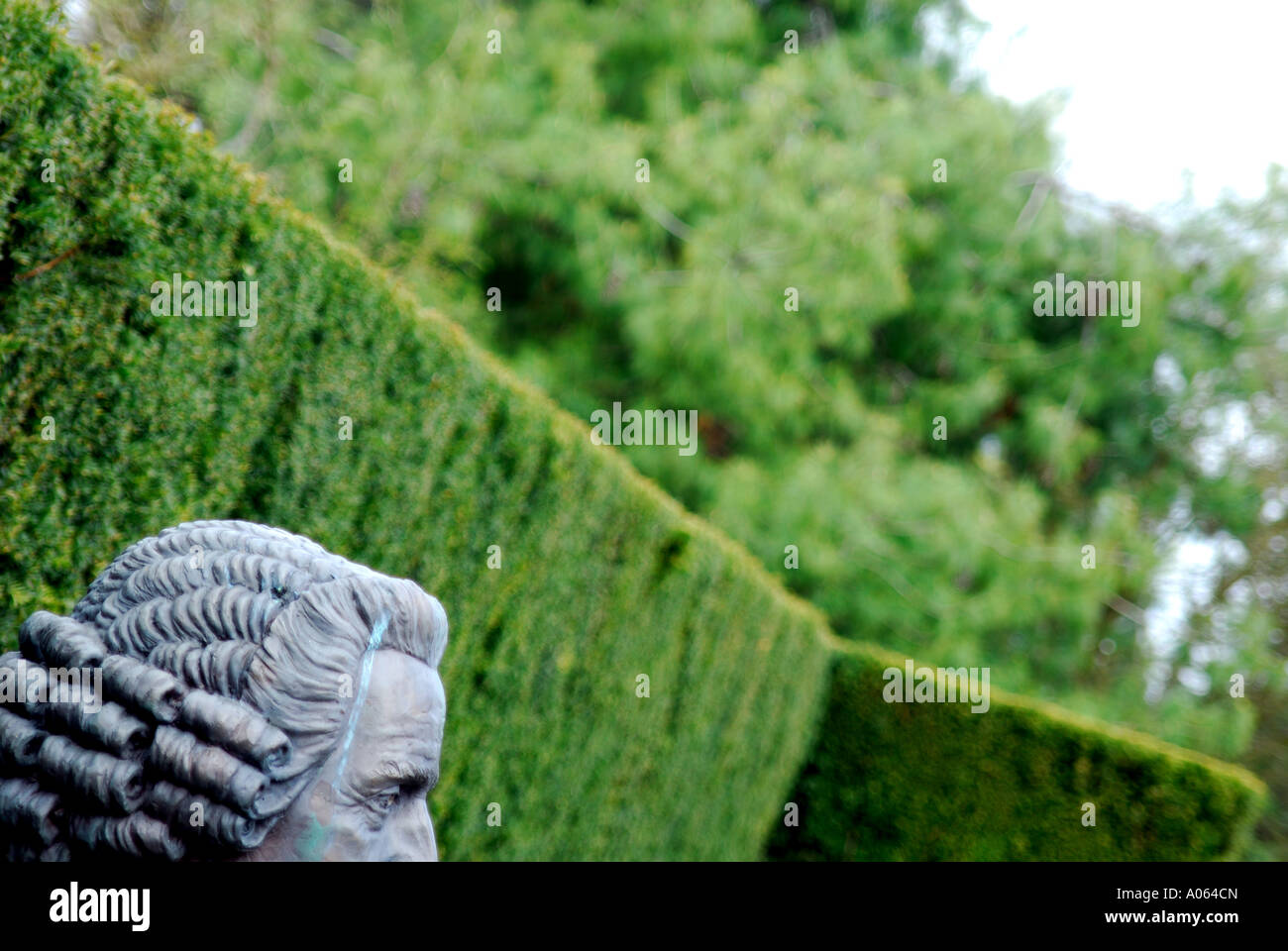 statue of historical figure in garden Stock Photo Alamy