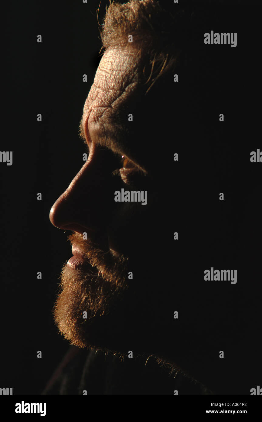 Profile Of A Man In His Forties Stock Photo