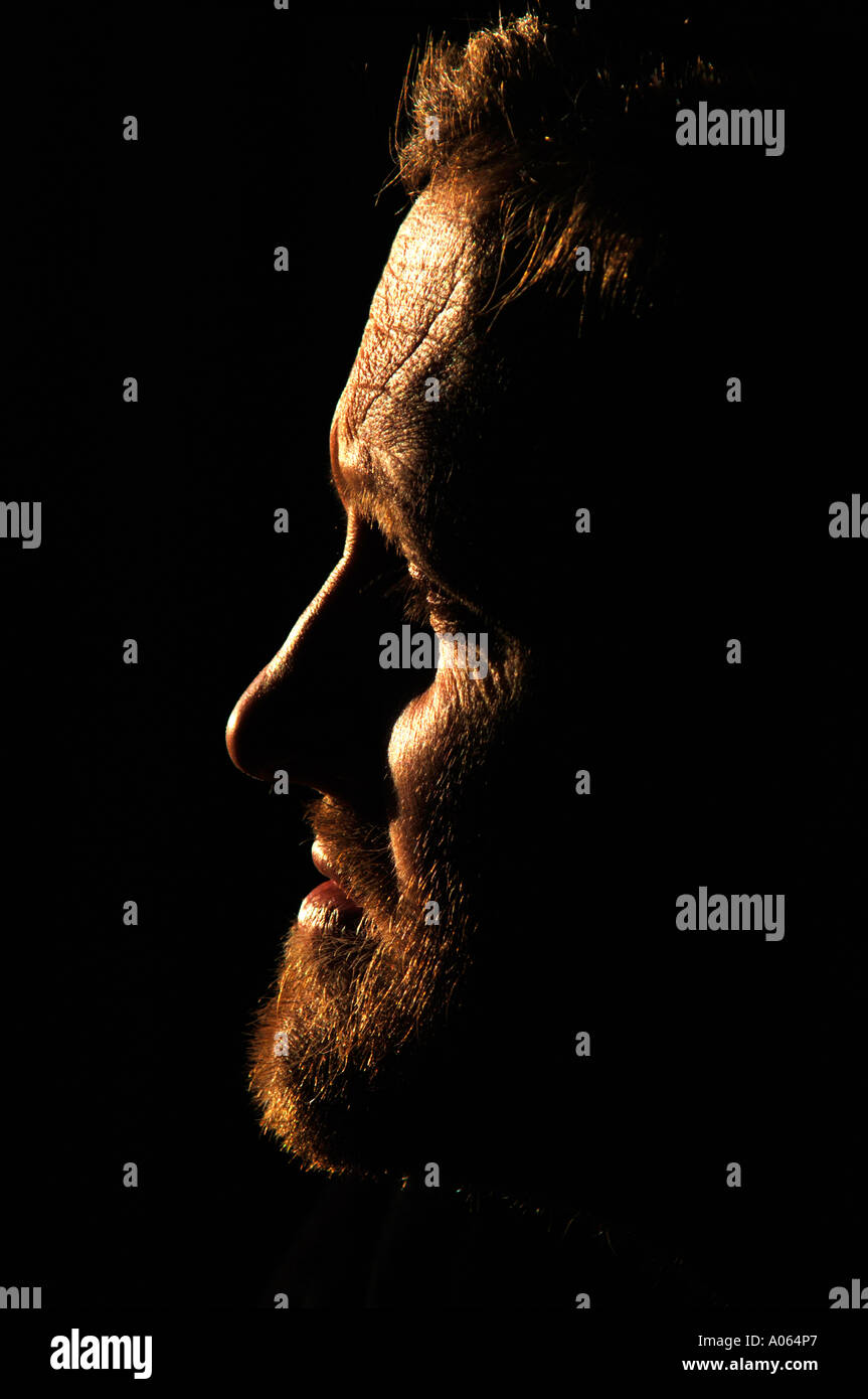 Profile Of A Man In His Forties Stock Photo