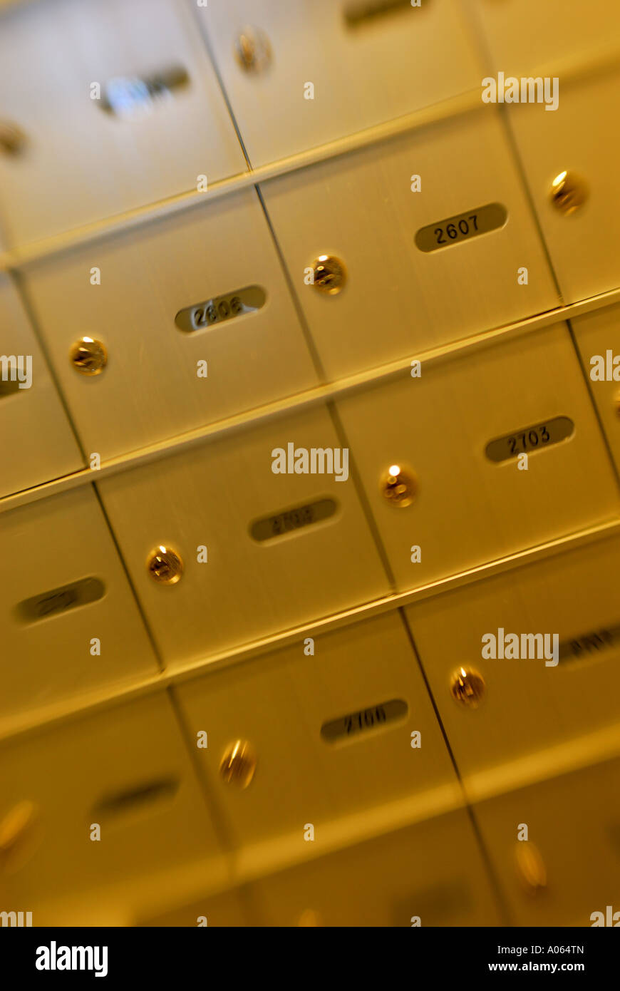 apartment building mail boxes Stock Photo Alamy