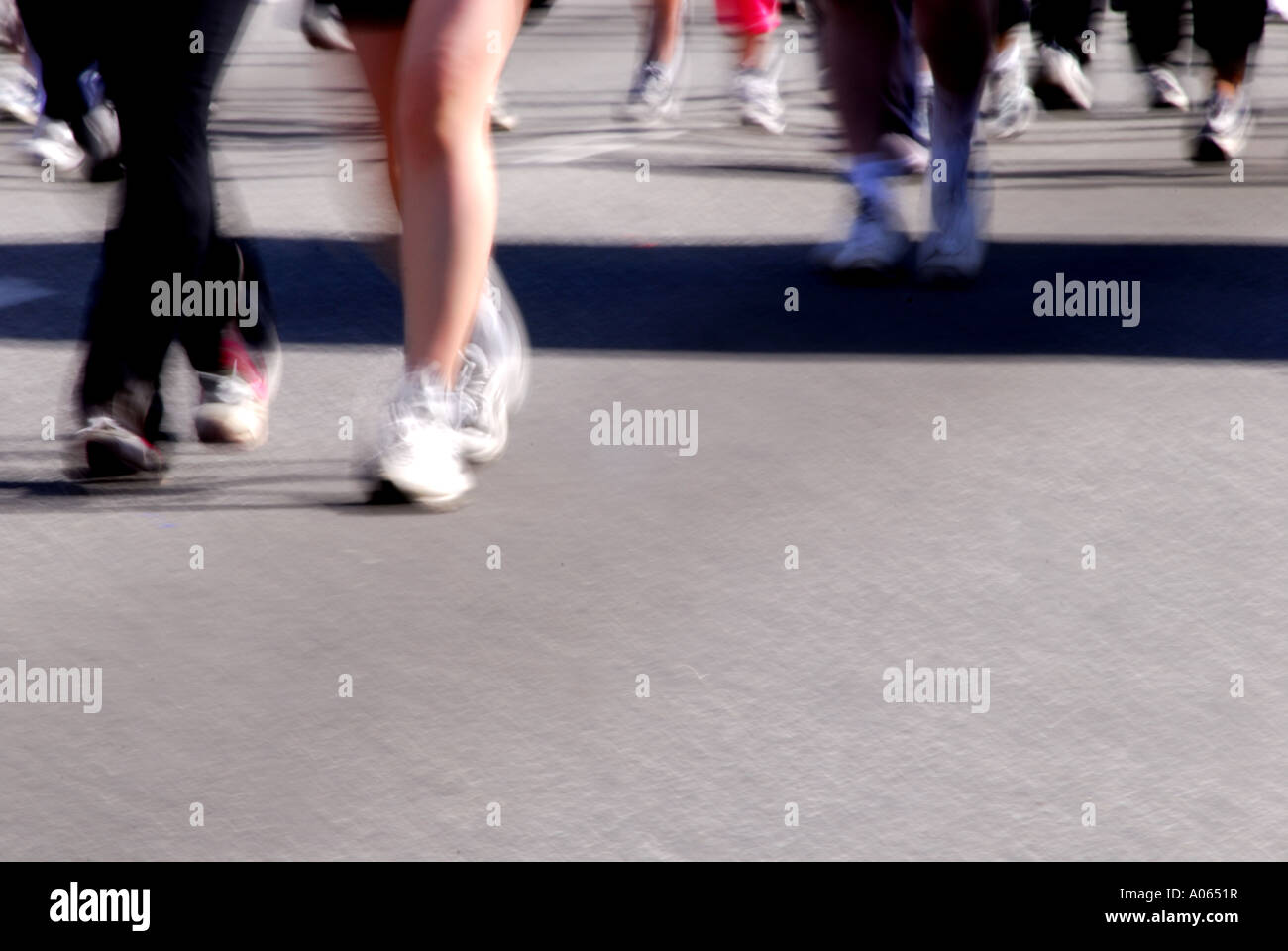 group of people running together Stock Photo