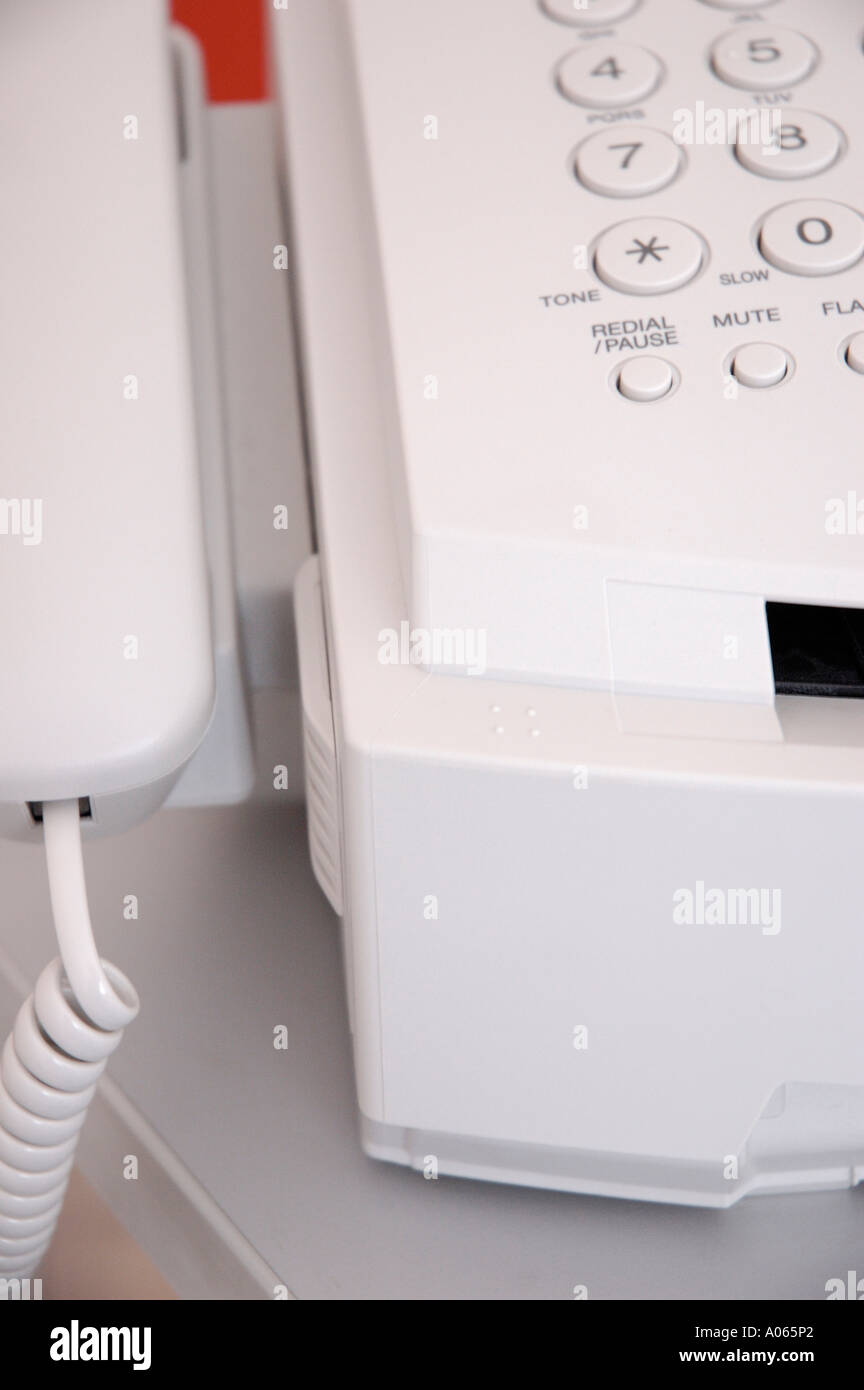 Section of a facsimile machine seen at close up Stock Photo Alamy