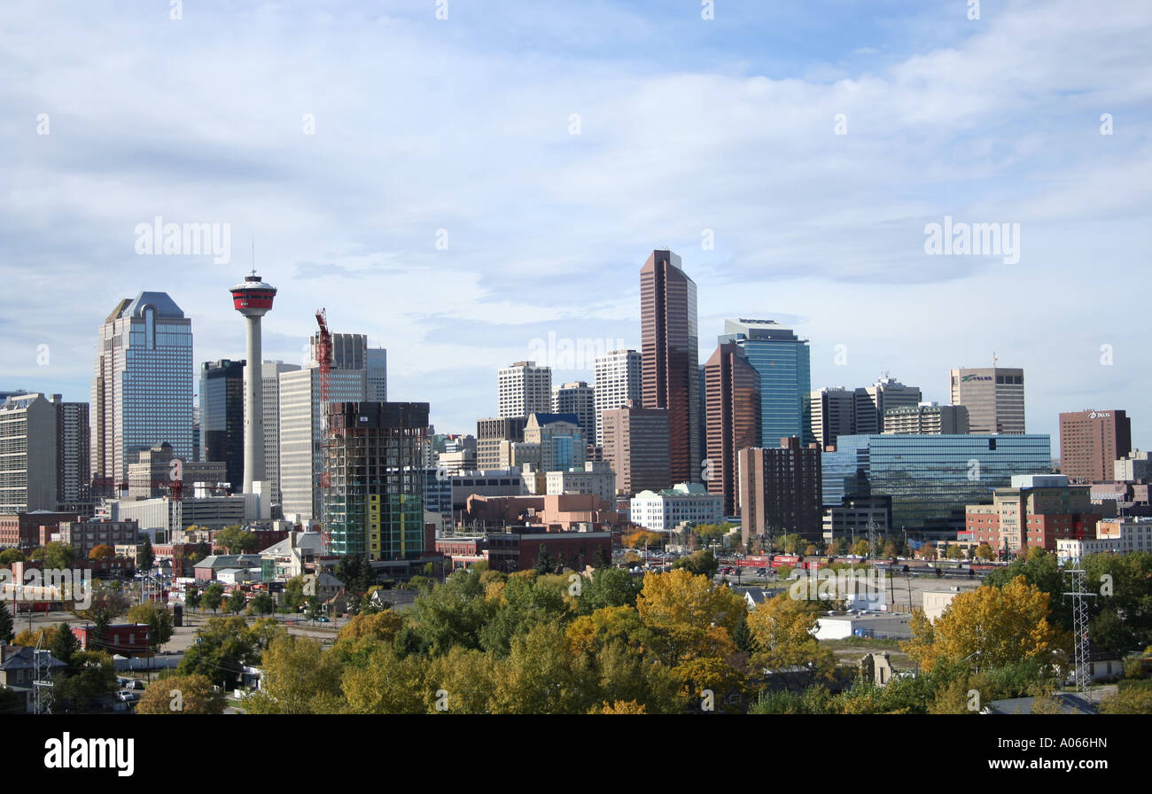 Calgary tower and Calgary skyline September 2006 Stock Photo - Alamy