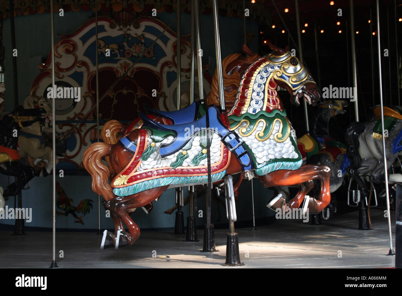 The Carousel, Central Park, New York Stock Photo