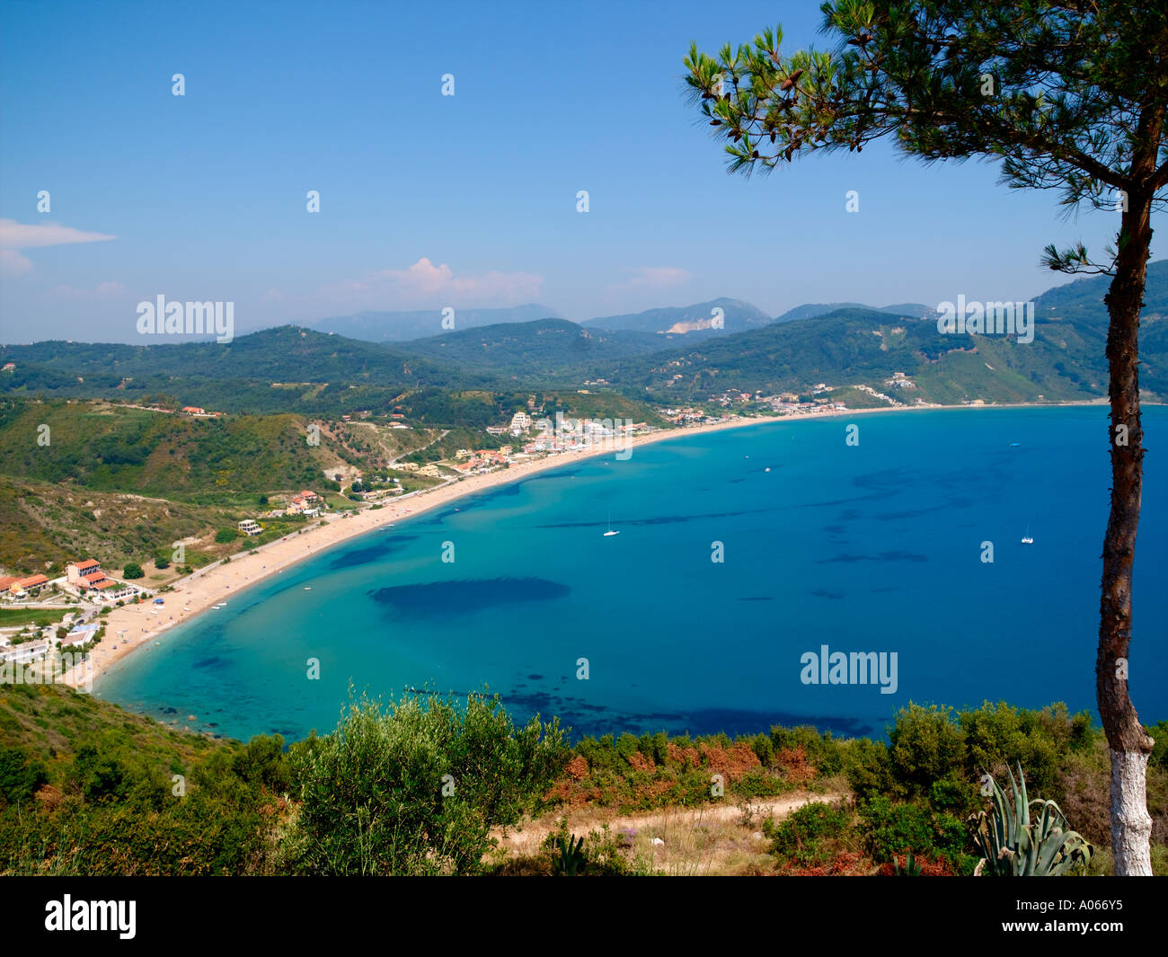 Corfu Island,  Agios Georgios From Afionas Stock Photo