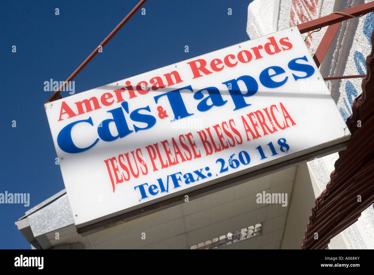 Record Shop Sign Windhoek Namibia Stock Photo - Alamy