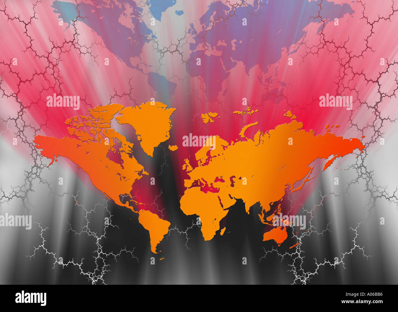 world map graphic illustration Stock Photo - Alamy