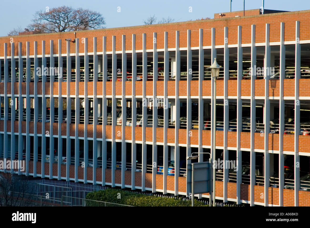 Outside shot of a Multi story car park in Welwyn Garden City