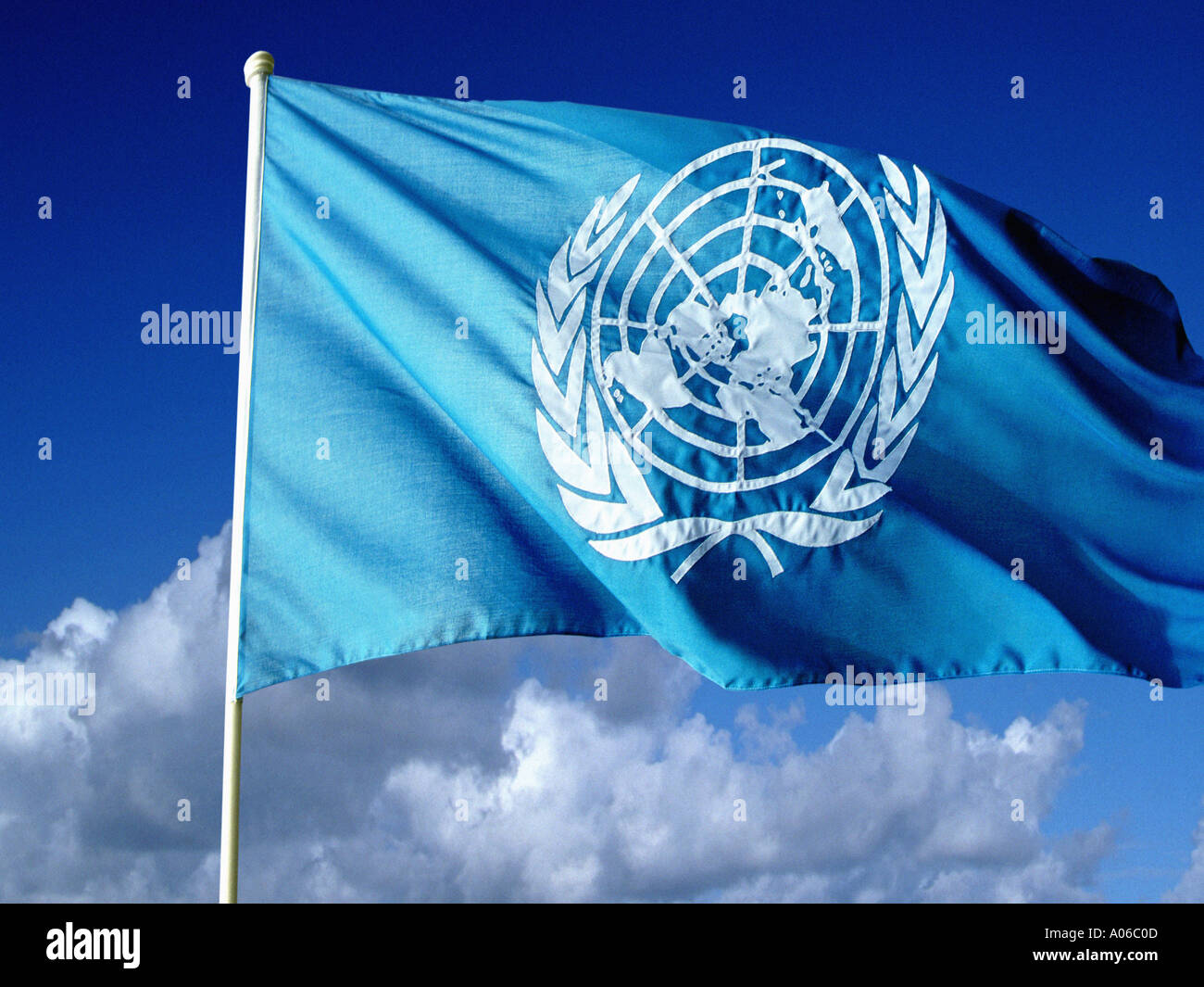 flag of United Nations Stock Photo - Alamy