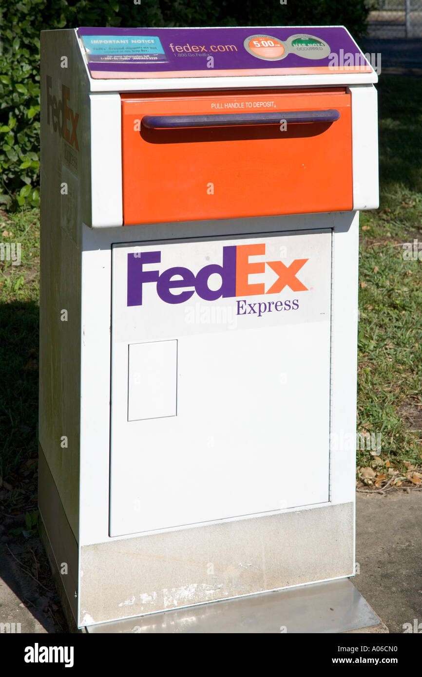 Fedex Express Drop Box, Florida, USA Stock Photo