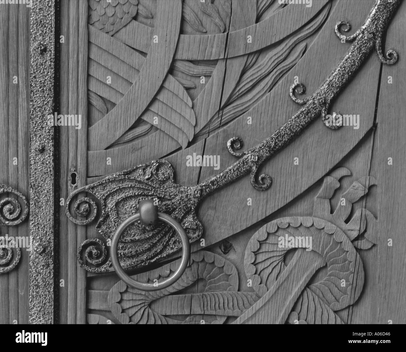 Wood door design Black and White Stock Photos & Images - Alamy