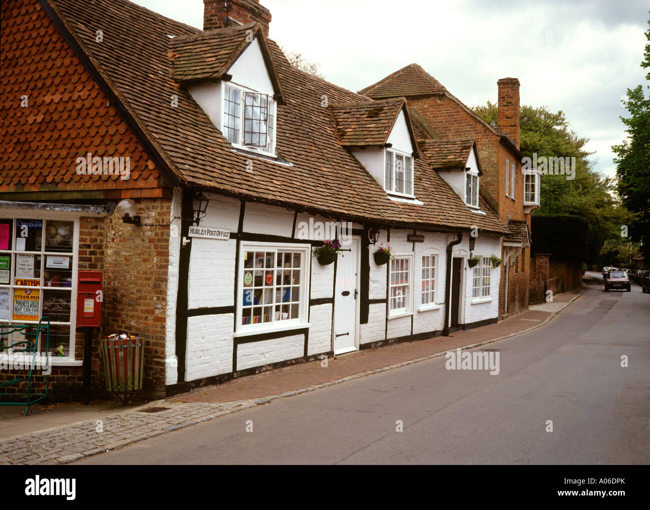 UK Berkshire Hurley High Street and Post Office Stock Photo Alamy
