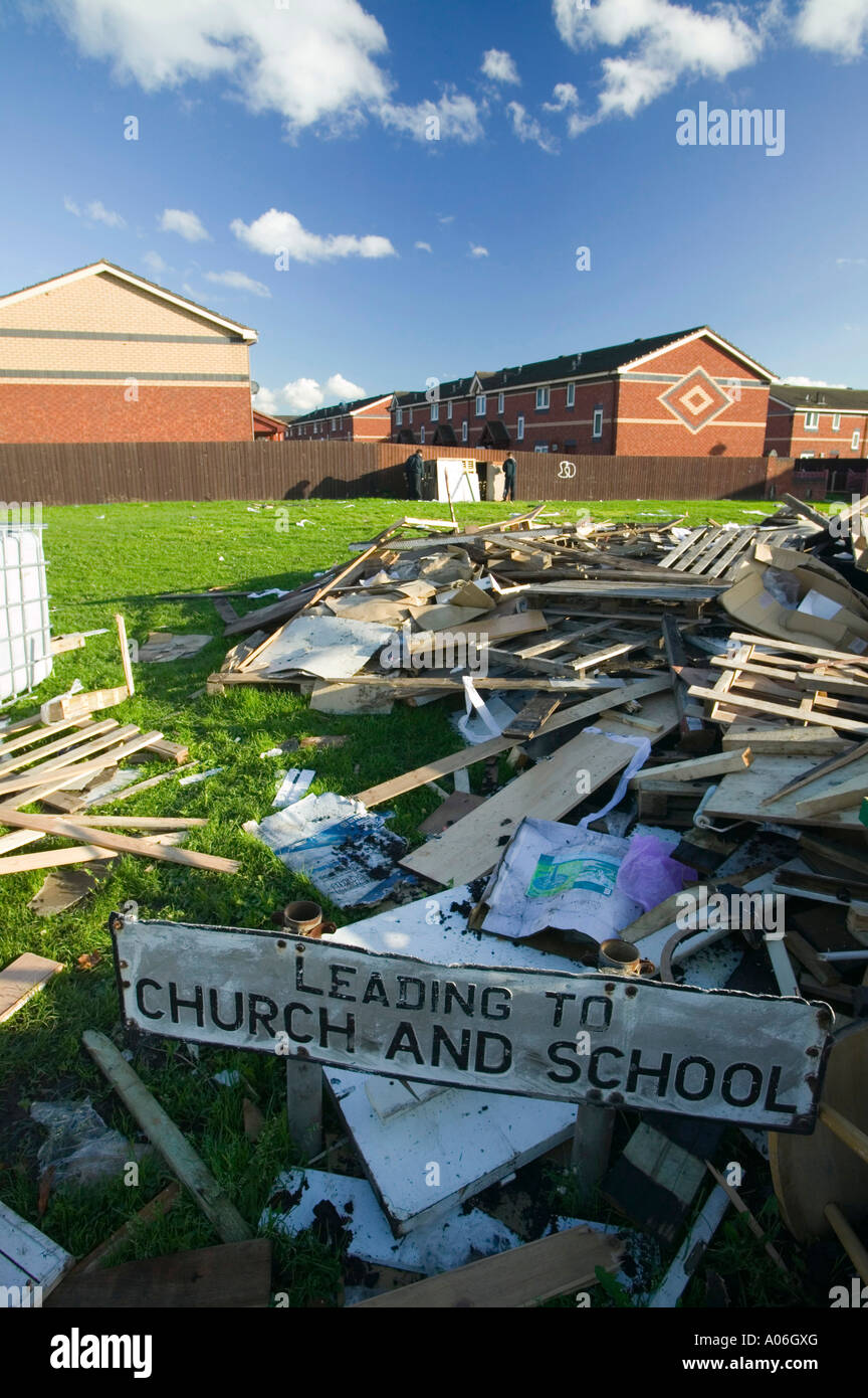 illegal fly tipping in Salford, Manchester, UK Stock Photo - Alamy