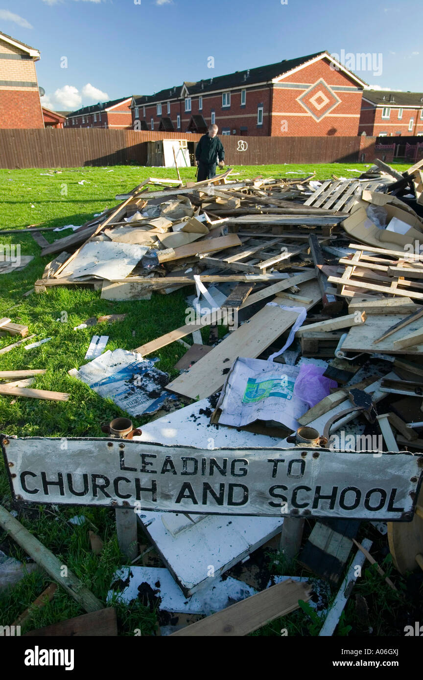 illegal fly tipping in Salford, Manchester, UK Stock Photo - Alamy