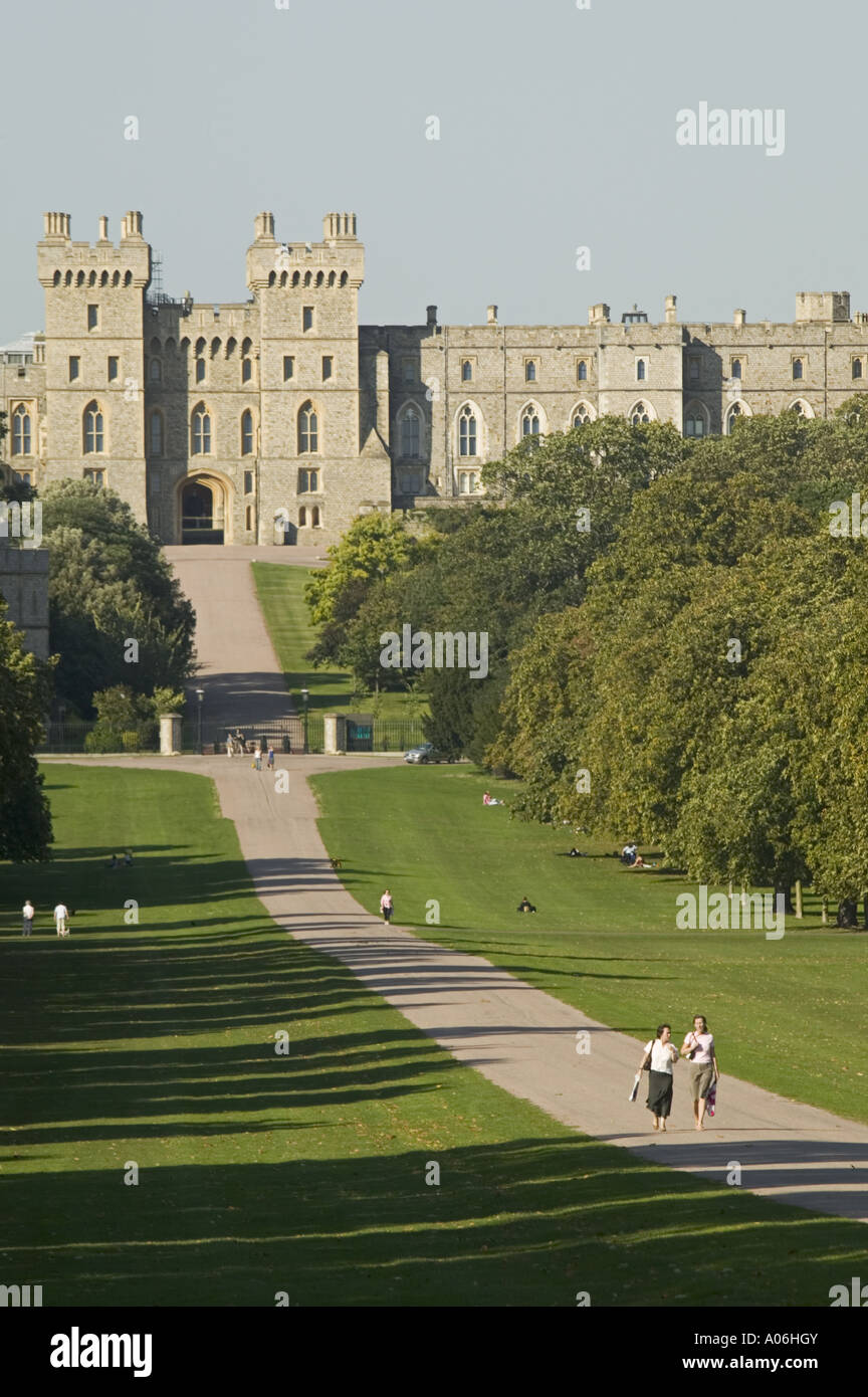 Great Park and The Long Walk entrance to Windsor Castle Stock Photo