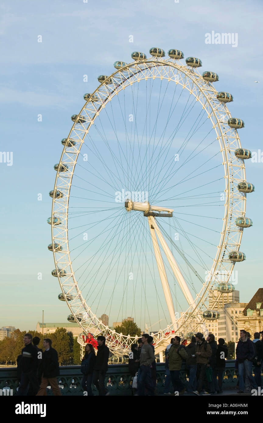 London Eye, Westminster Bridge, London, UK Stock Photo