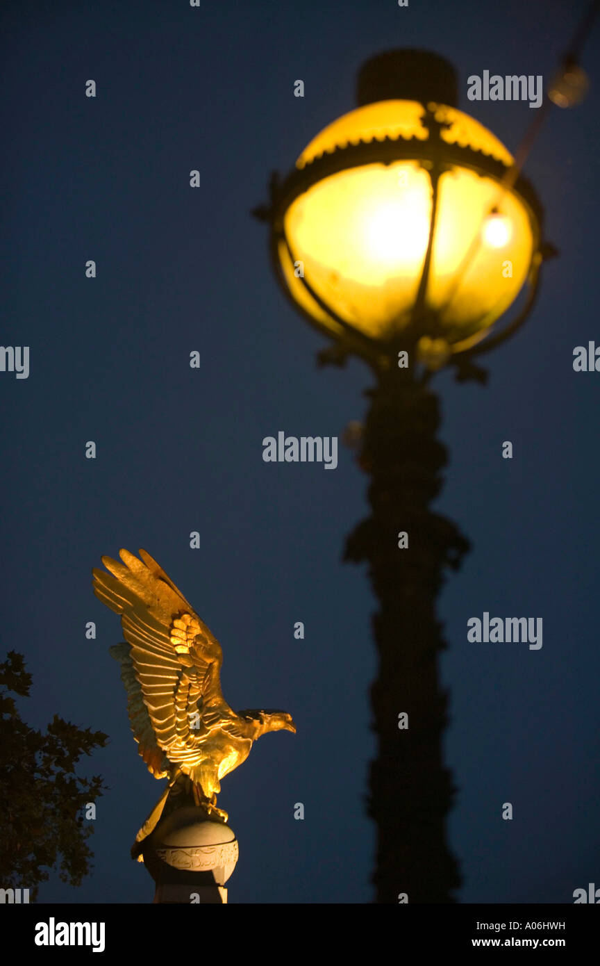an Eagle statue as a memorial to all Airmen who gave their lives in the world war on london Embankment, UK Stock Photo