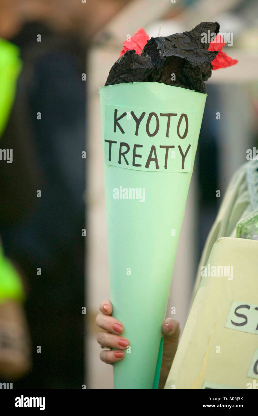 a protestor at the I Count climate change rally in Russell Square