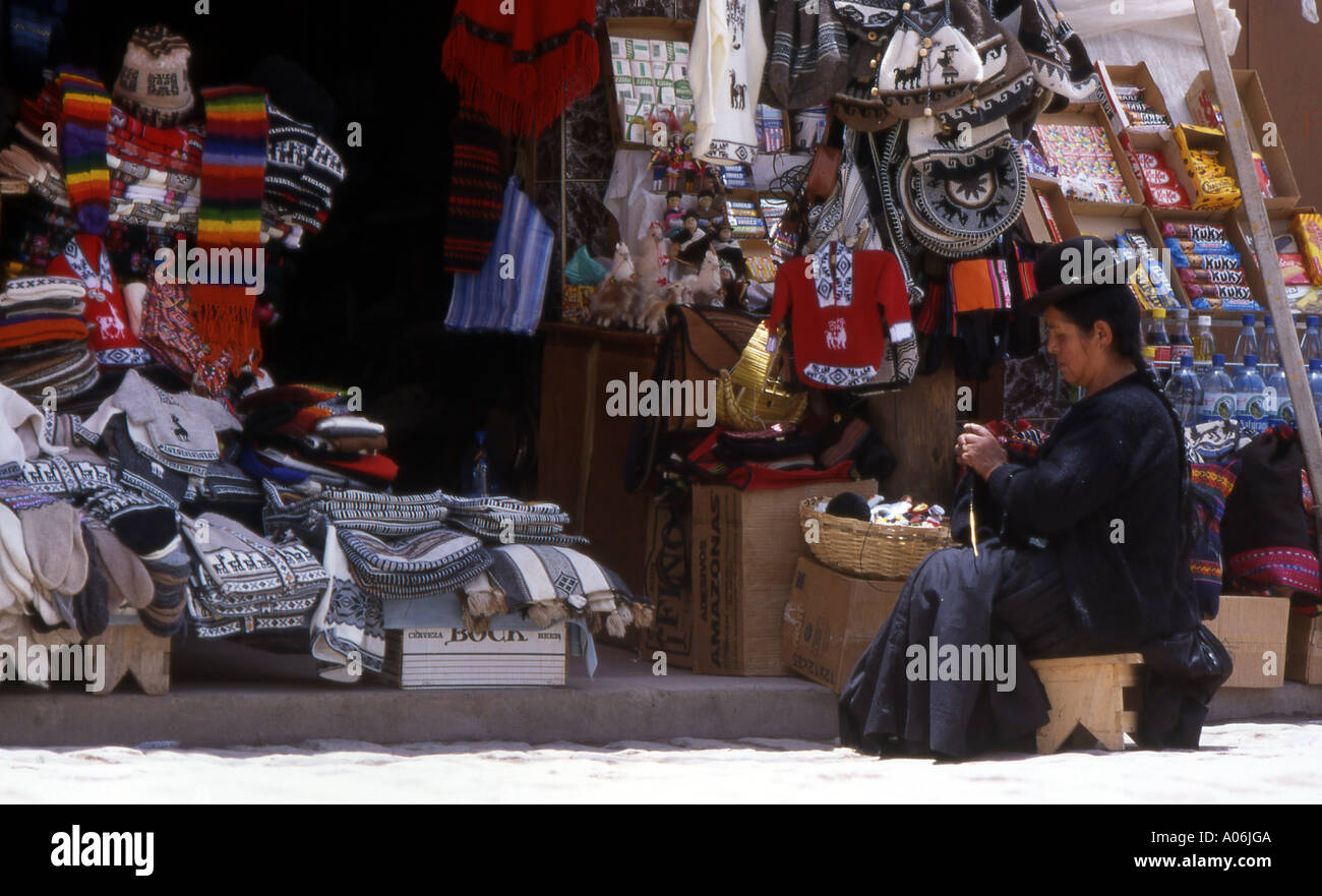 Bolivian Craft Market Stock Photo - Alamy