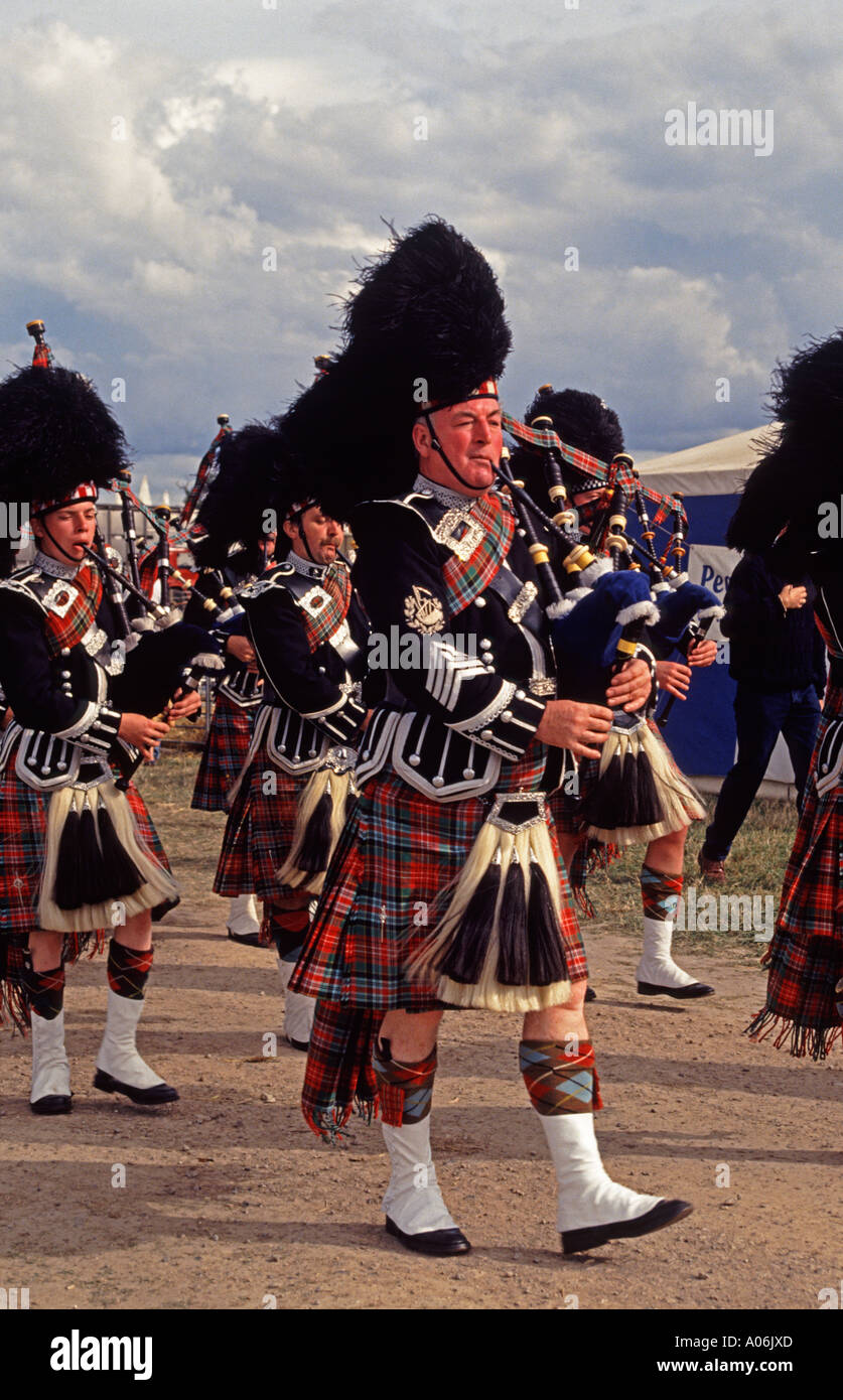 Scottish Bagpipe Band Stock Photo Alamy