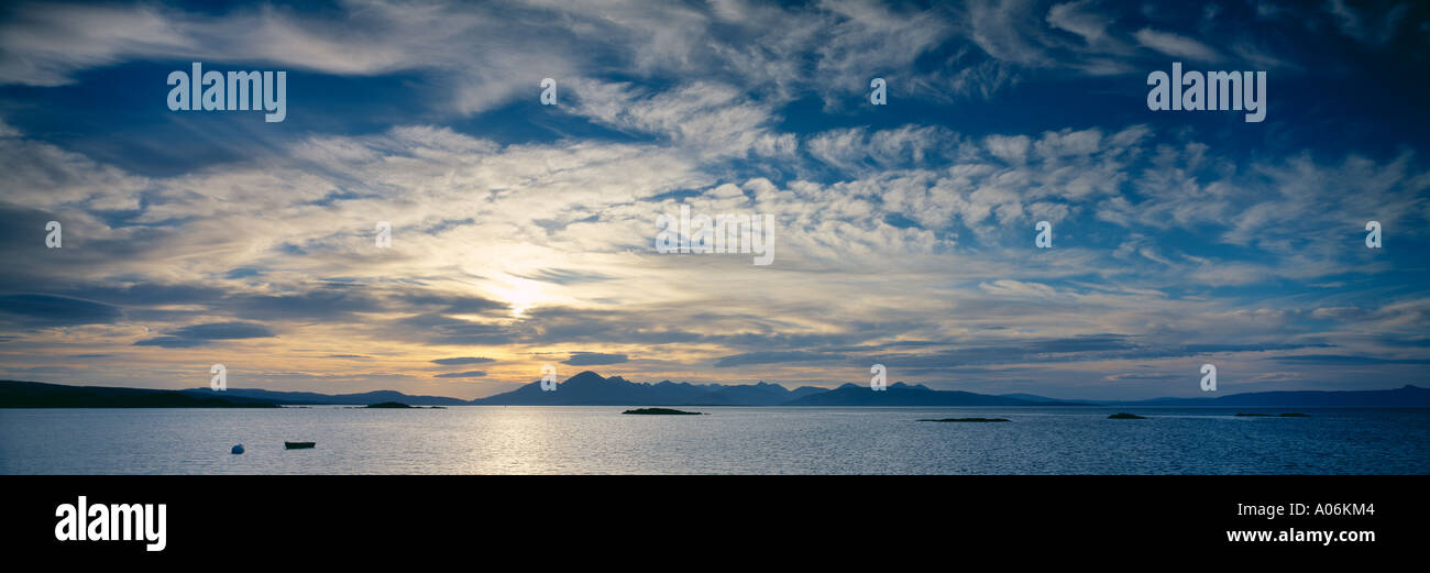 the Isle of Skye at dusk from Badicaul nr the Kyle of Lochalsh Western
