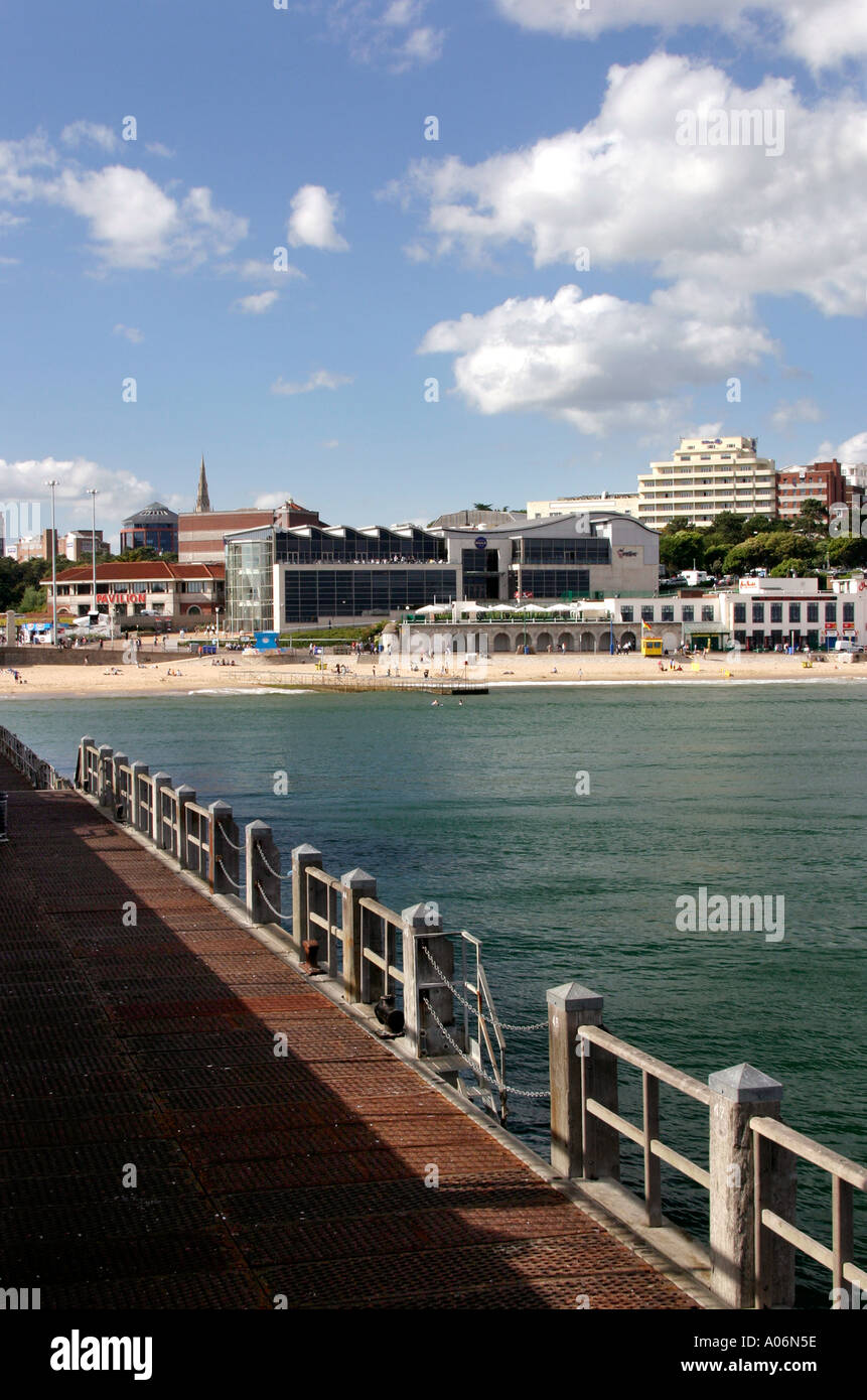 Bournemouth seafront from pier Stock Photo Alamy