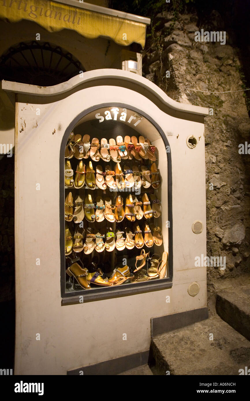 storefront of a shoe shop in Positano Italy Stock Photo Alamy