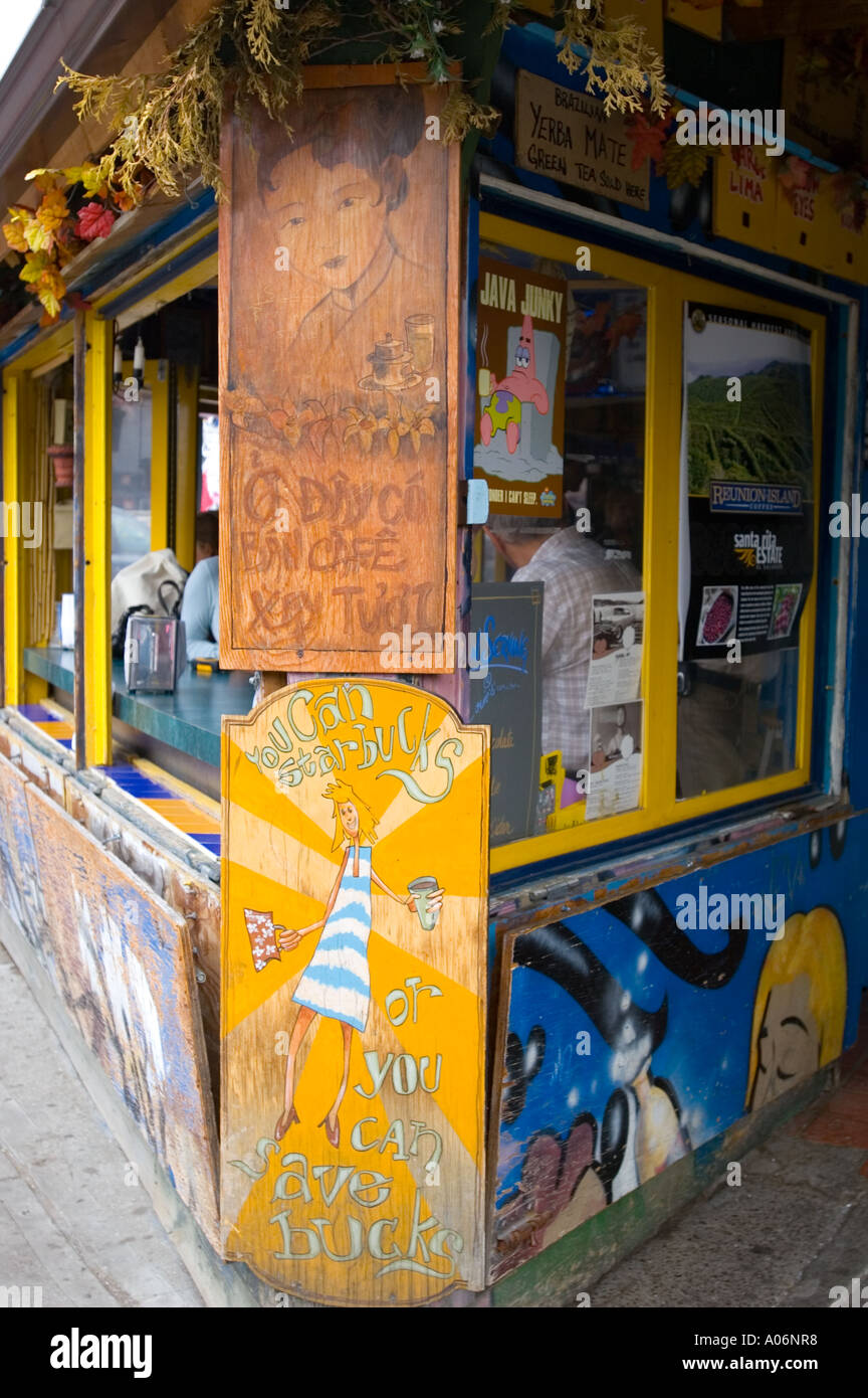 coffee shop in kensington market toronto canada Stock Photo Alamy