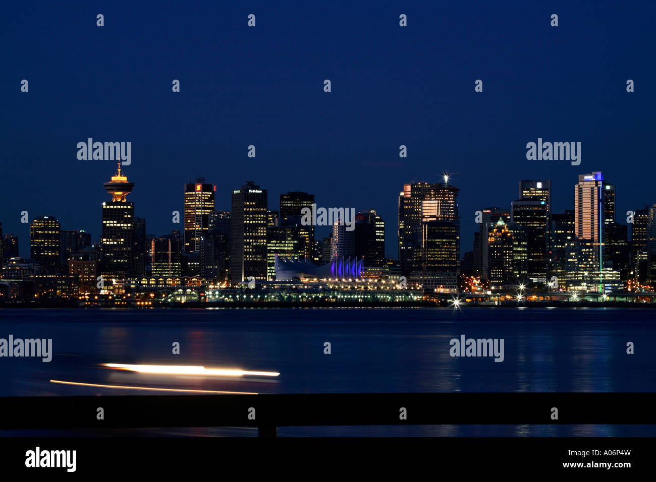 Night lights of downtown Vancouver Stock Photo - Alamy