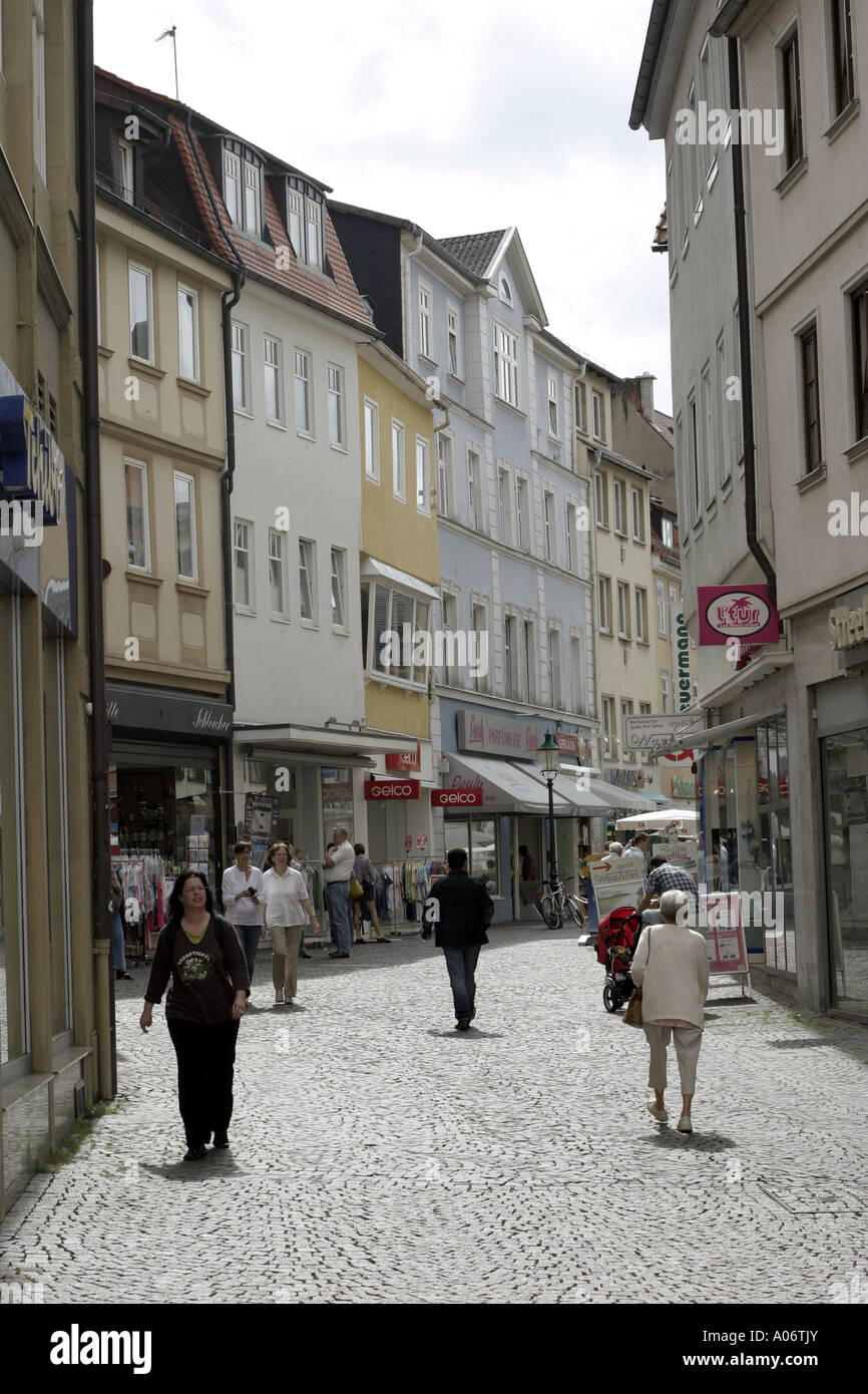Shopping street, Fulda, Germany Stock Photo Alamy