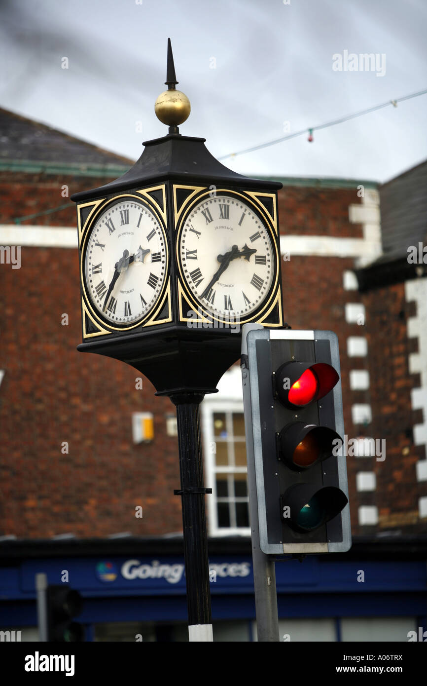 Frodsham, Cheshire.  Town centre clock Stock Photo