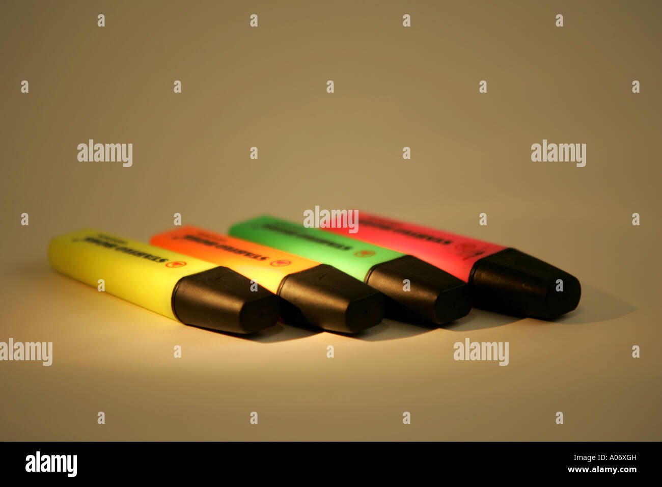 Highlighter pens Stock Photo