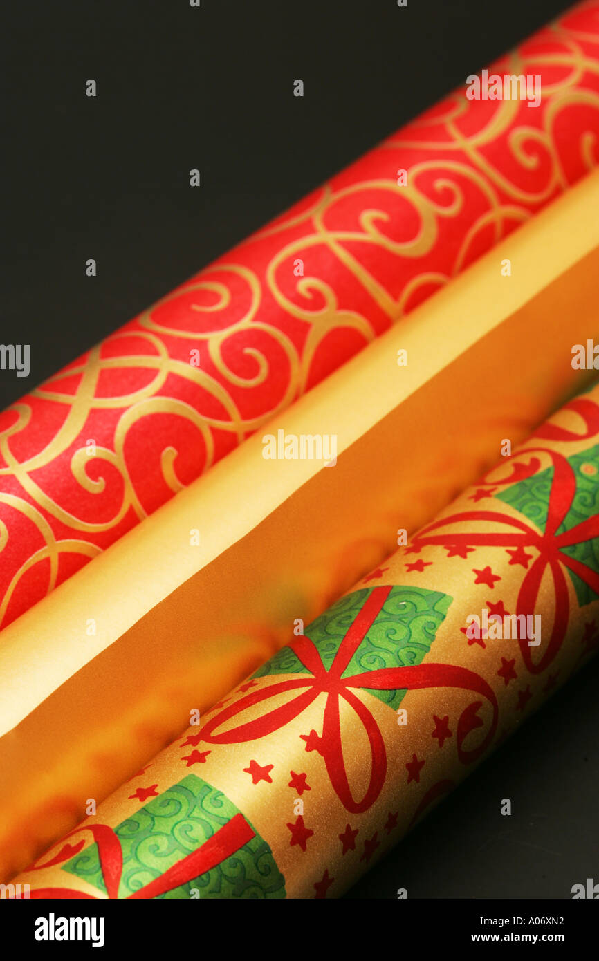 Black, Green, Red and Gold Wrapping Paper, Gift Wrapping Paper