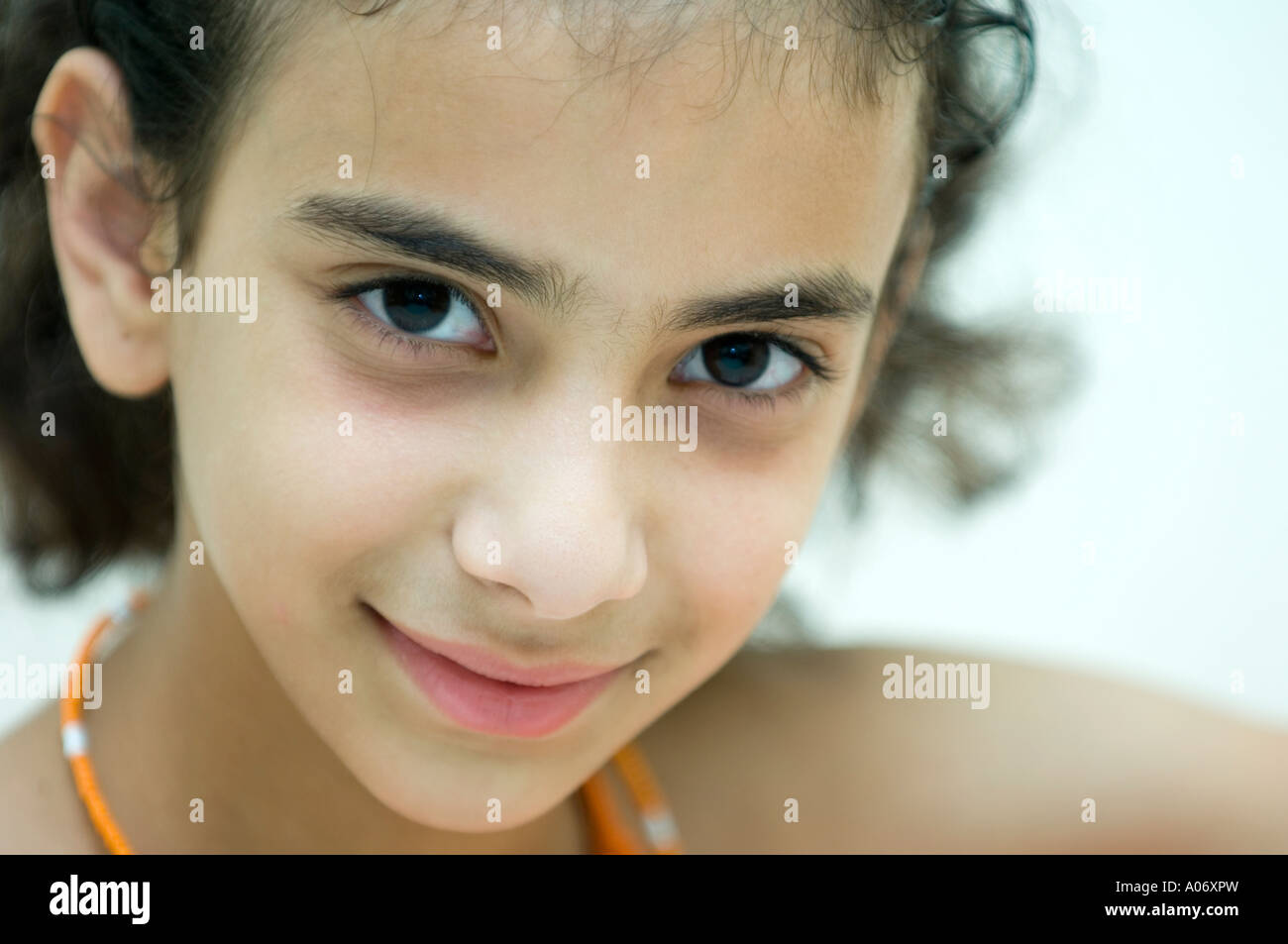 10 years young girl portrait Stock Photo