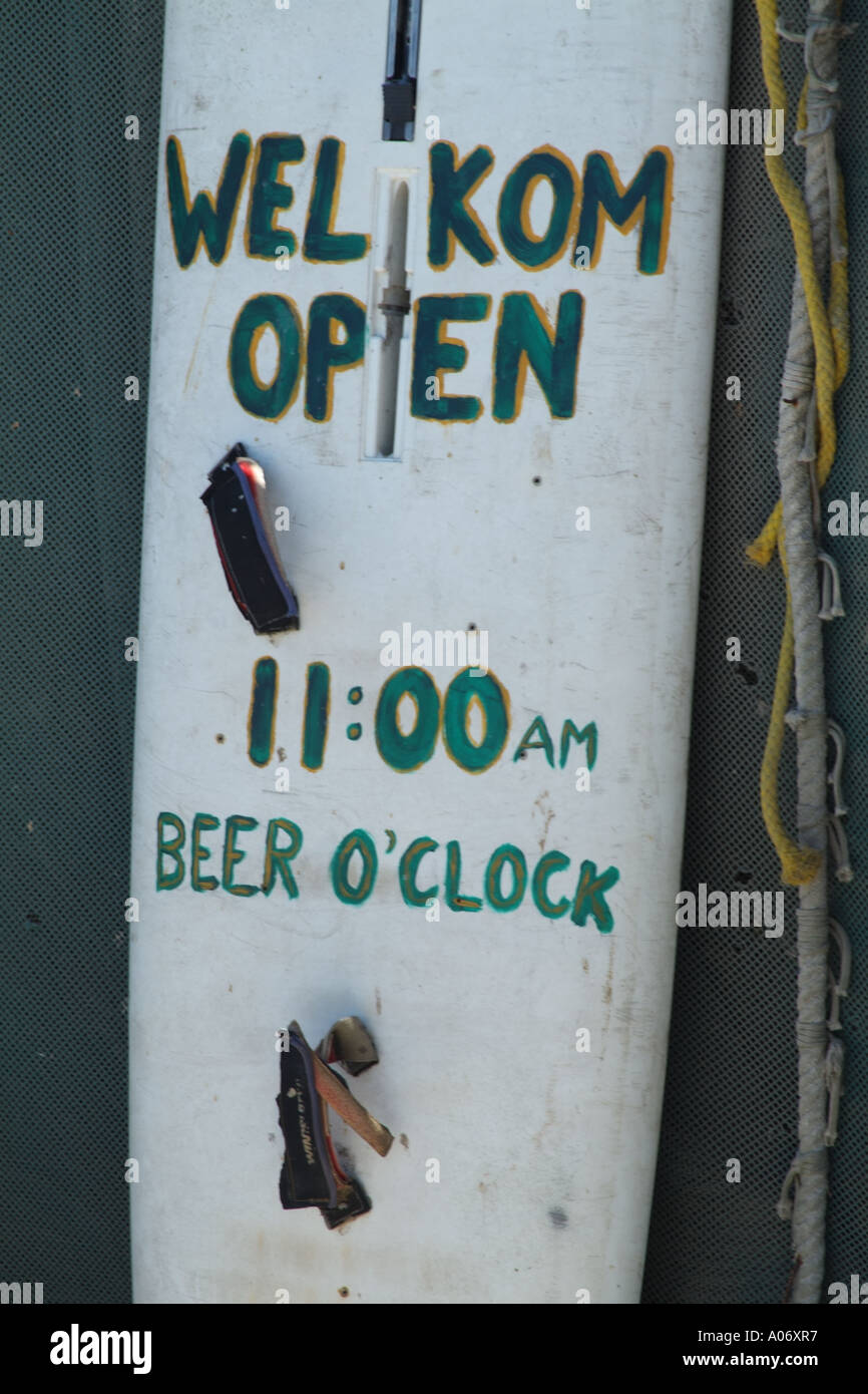 welkom and open for beer at this beach bar Langebaan west coast