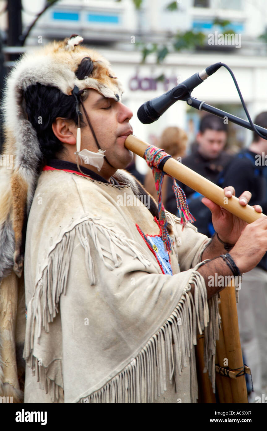south, American, street, musician, music, pan, pipe, Indian
