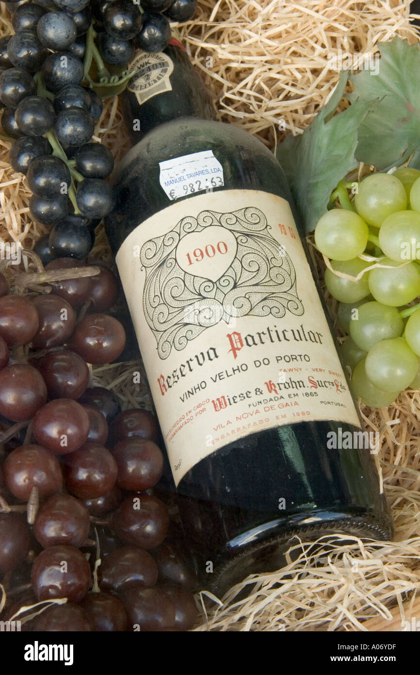 Portugal Bottle of vintage Port wine Stock Photo Alamy