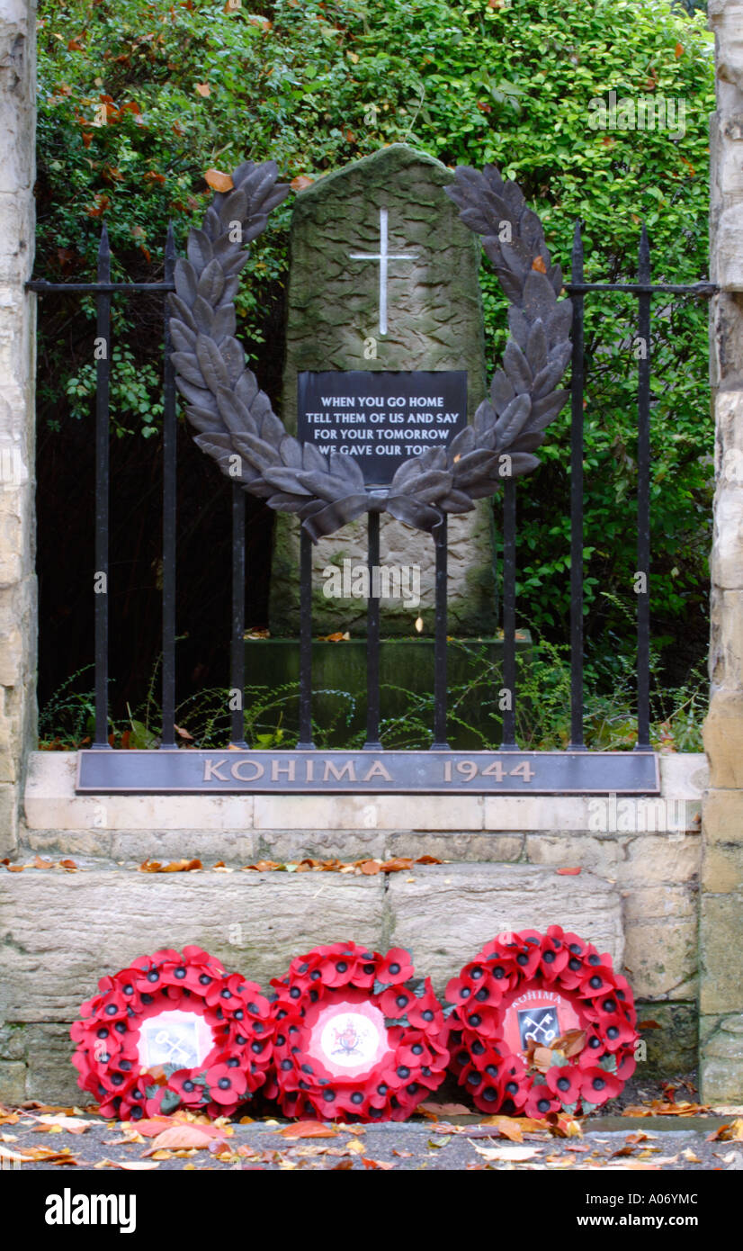 Kohima War memorial, York Minster garden, York, Yorkshire, England