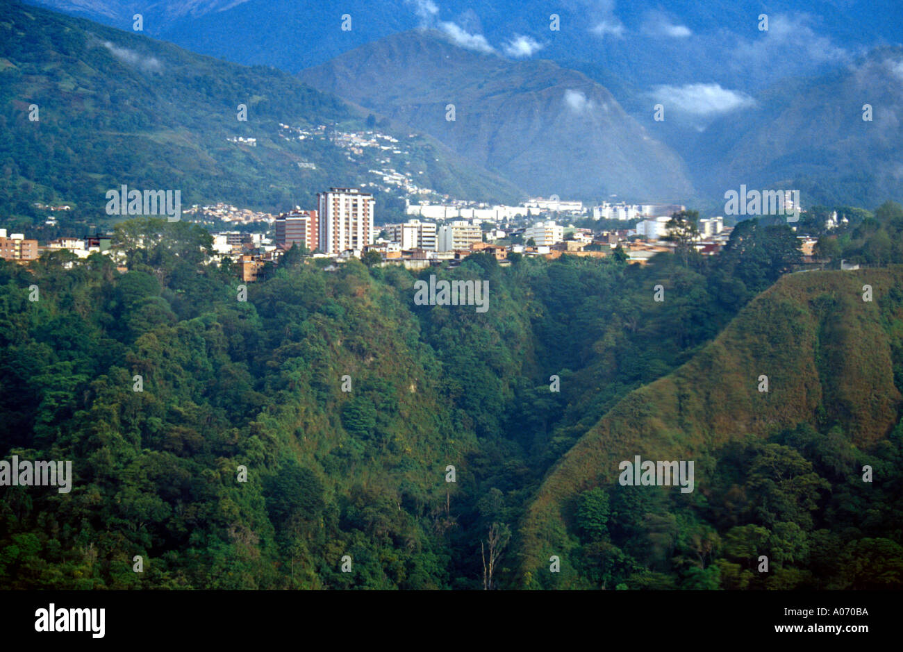 The City of Merida, Venezuela, from the Cable Car Stock Photo