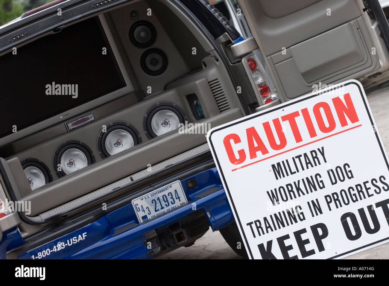 Military Working Dog Sound System Stock Photo Alamy